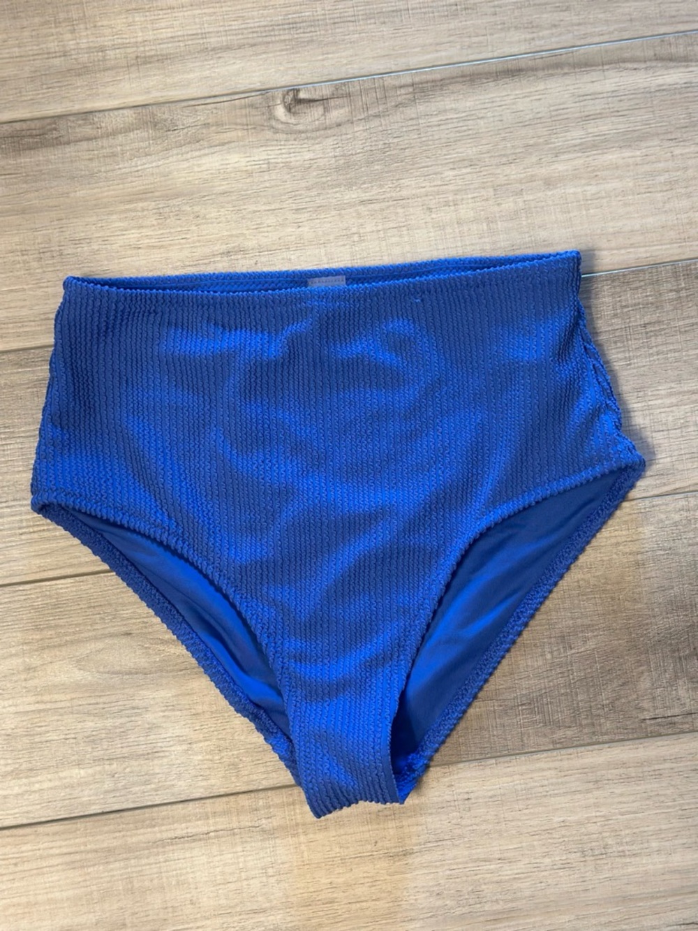 Old Navy Ribbed High-Waist Bikini Bottom in Blue - Picture 3 of 3